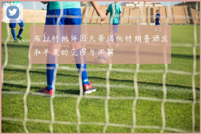 布拉特批评因凡蒂诺向特朗普颁发和平奖的荒谬与不解